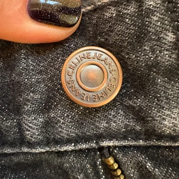 💯 Authentic Celine Wesley jeans in black ice rinse wash denim. - Picture 5 of 9